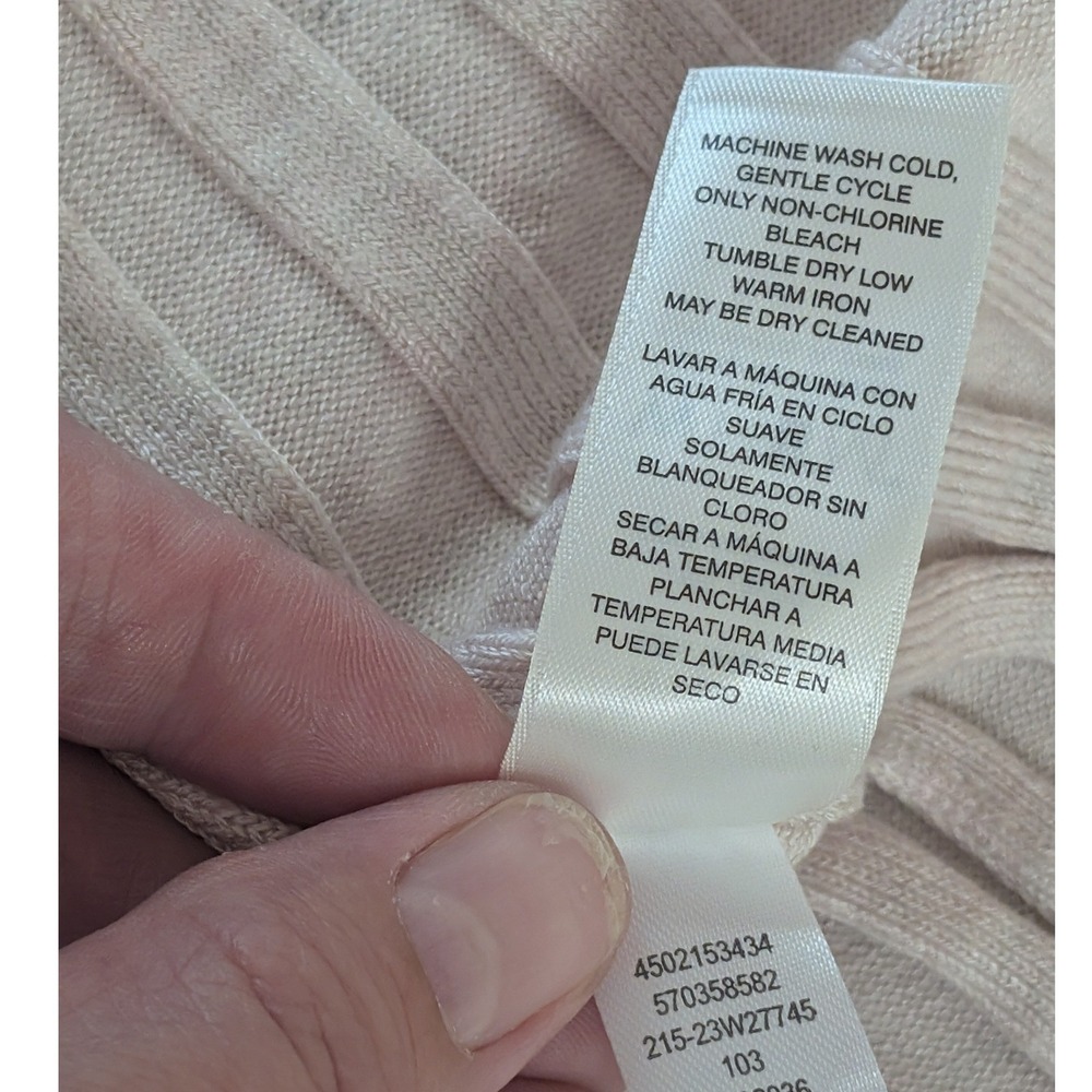 NWT White House Black Market Long Sleeve Belted Cardigan S Heather Sepia Rose - Picture 6 of 9